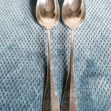 Twelve small Christofle spoons in silver metal model with medallion and monogram B C