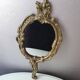 Hand mirror in brass art deco 30 years France