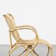 Vintage 1950s Dutch design rattan armchair with organic shapes