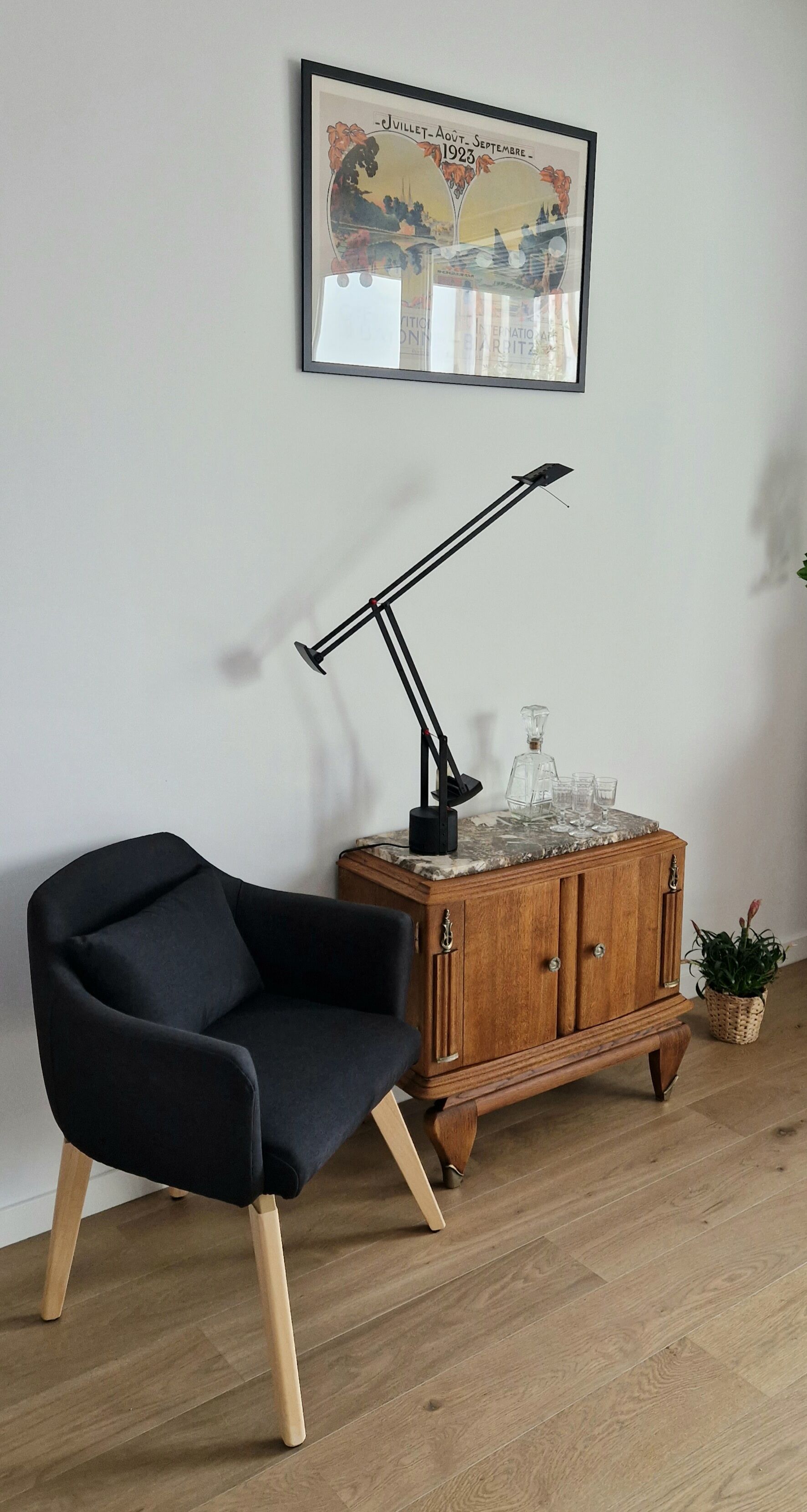 Oak bar furniture art deco style