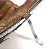 Scandinavian leather armchair "Ari", Arne Norell, Sweden, 1960