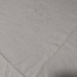 Damask cotton tablecloth monogrammed DD 150 x 220 cm