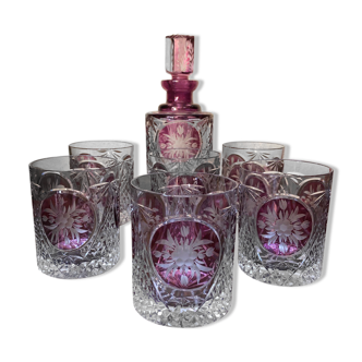 Cut crystal whisky service