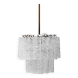 1960s vintage modern antique blown murano glass 3-light chandelier