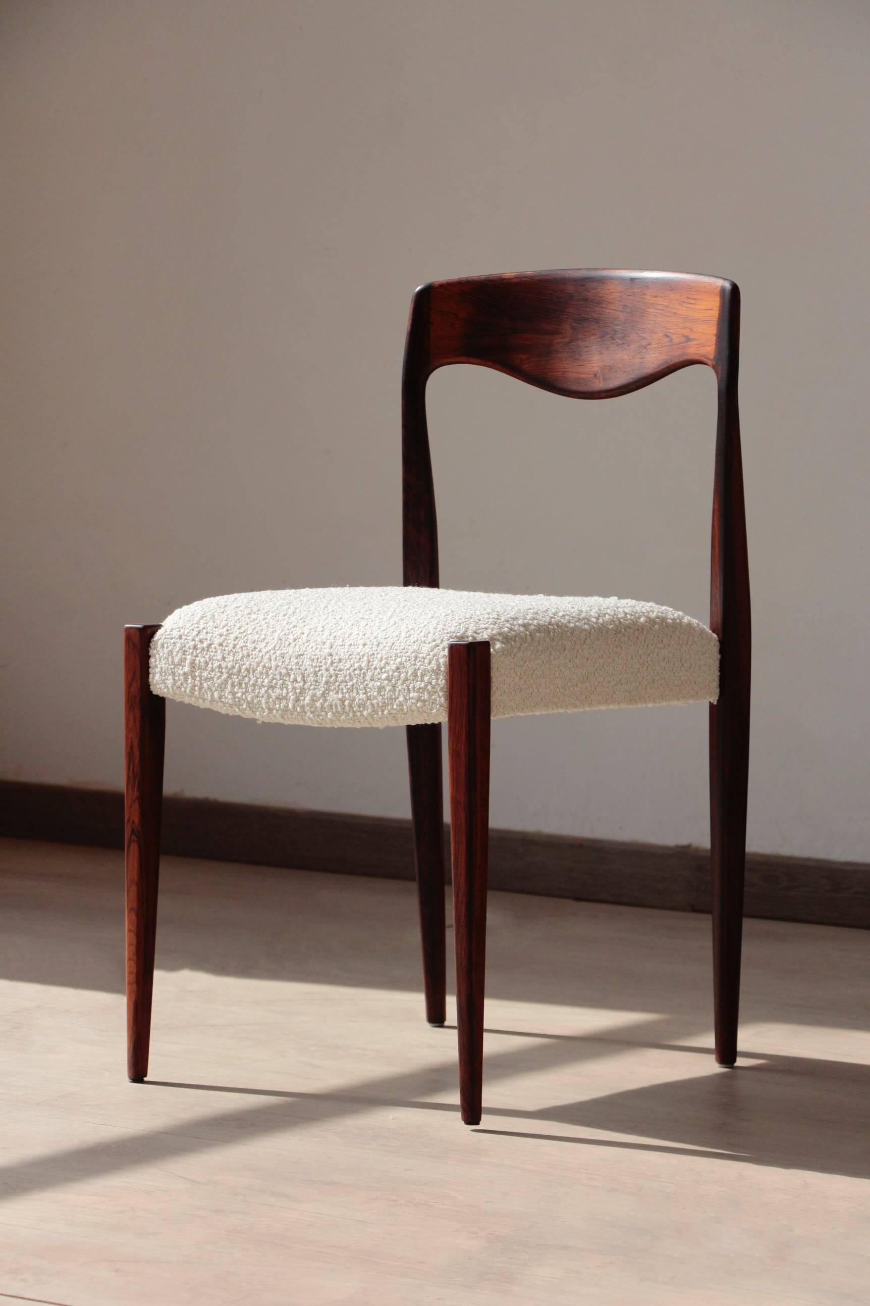 Set of 4 Scandinavian rosewood chairs – Otto Møller style | Vintage