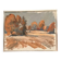 Original Swedish Oil on Canvas – “Red Autumn” by Knut Måsö (1926–2016) – Signed – Vintage & Framed – 57 × 44 cm (22.4" × 17.3")