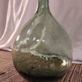 Dame jeanne ancienne verre fumé vert