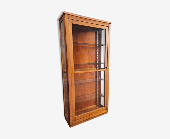 Armoire d’exposition antique musée chêne