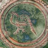 Tito Ubeda Spanish green ceramic fruit cup