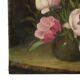 Pink Flowers Still Life Colorful Painting Signed 35x25cm