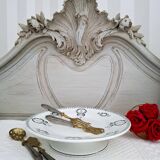 Assiette montée en faïence terre de fer