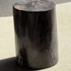 Black petrified wood side table with beige stripes, fine mesh, H35 D24 - 33