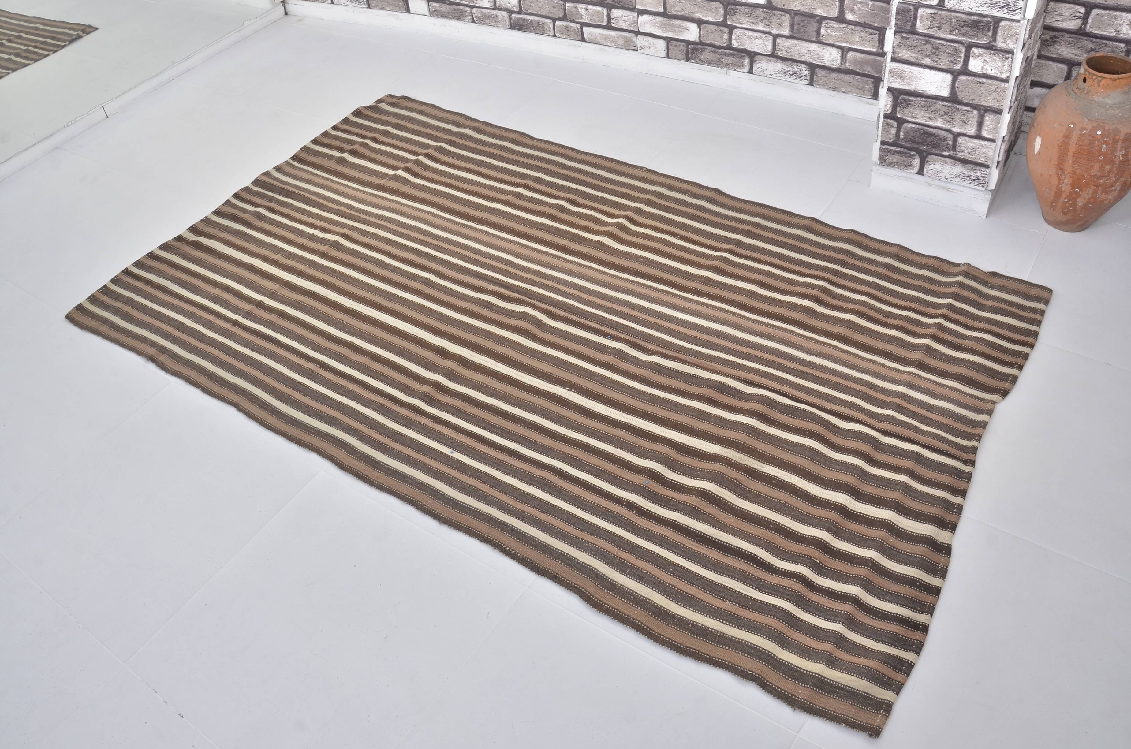 Neutral Stripe Handmade Kilim Rug sku 1676