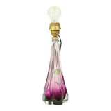 Purple Crystal Table Lamp Val Saint Lambert 1960s