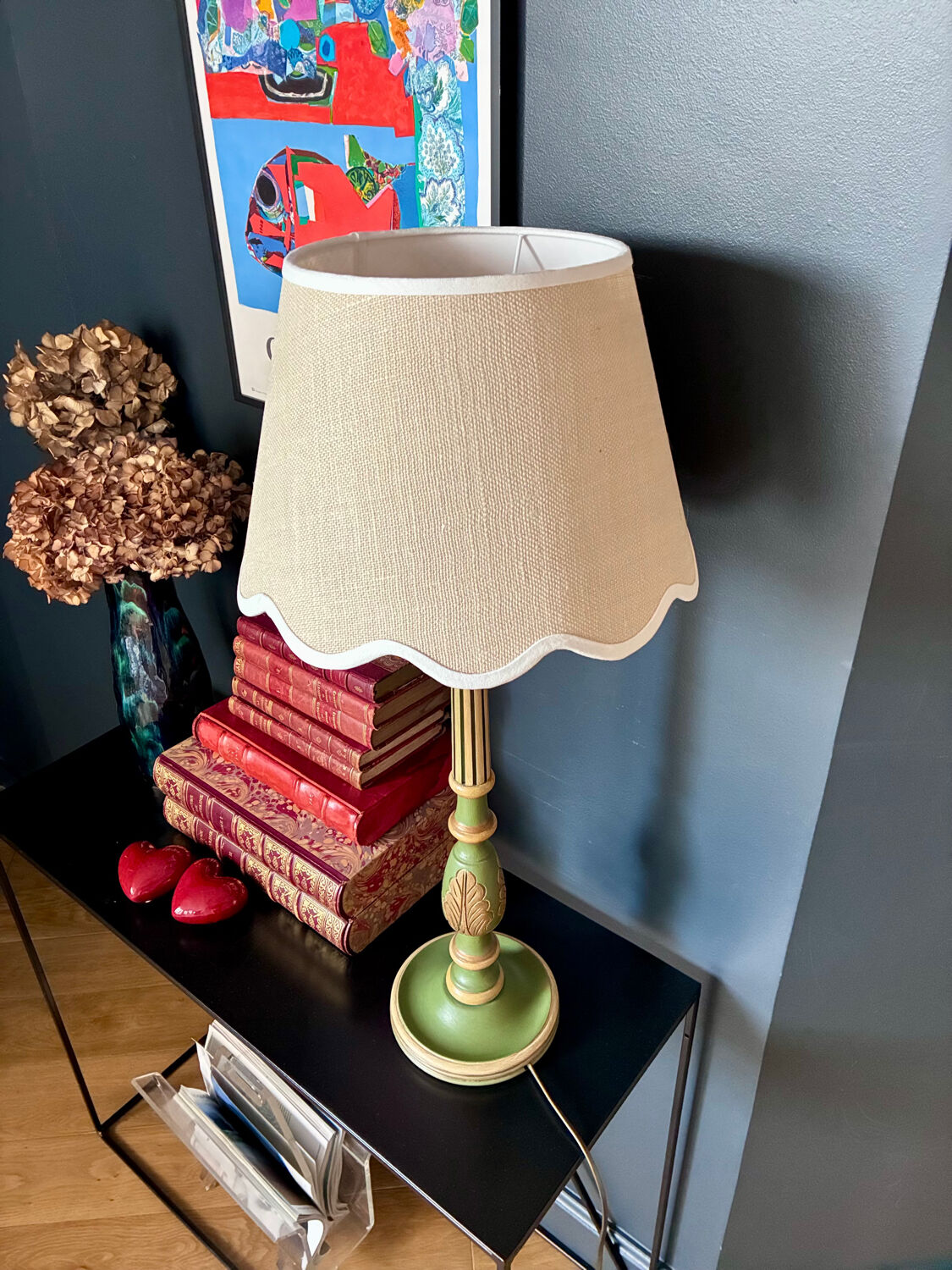 Lampe "Cottage" en bois sculpté, 1970