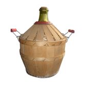 Dame-jeanne habillée de bois et paille 5 litres