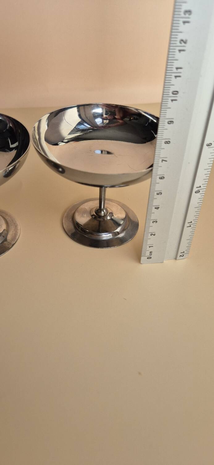 Set of 12 Vintage Stainless Steel Cups – 60s-70s