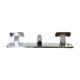 Porte manteau en laiton chromé, moderniste, minimaliste, en inox années 70