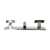 Porte manteau en laiton chromé, moderniste, minimaliste, en inox années 70