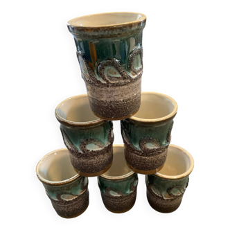 Set of 6 Strehla Keramik cups