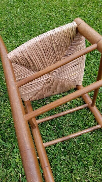 Wood and straw chair