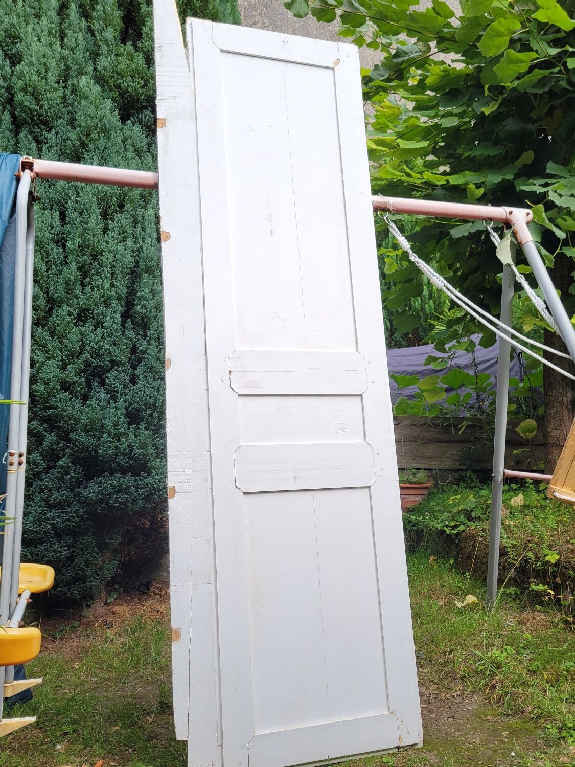 Antique wall cupboard door circa 1900 228x60.5 cm