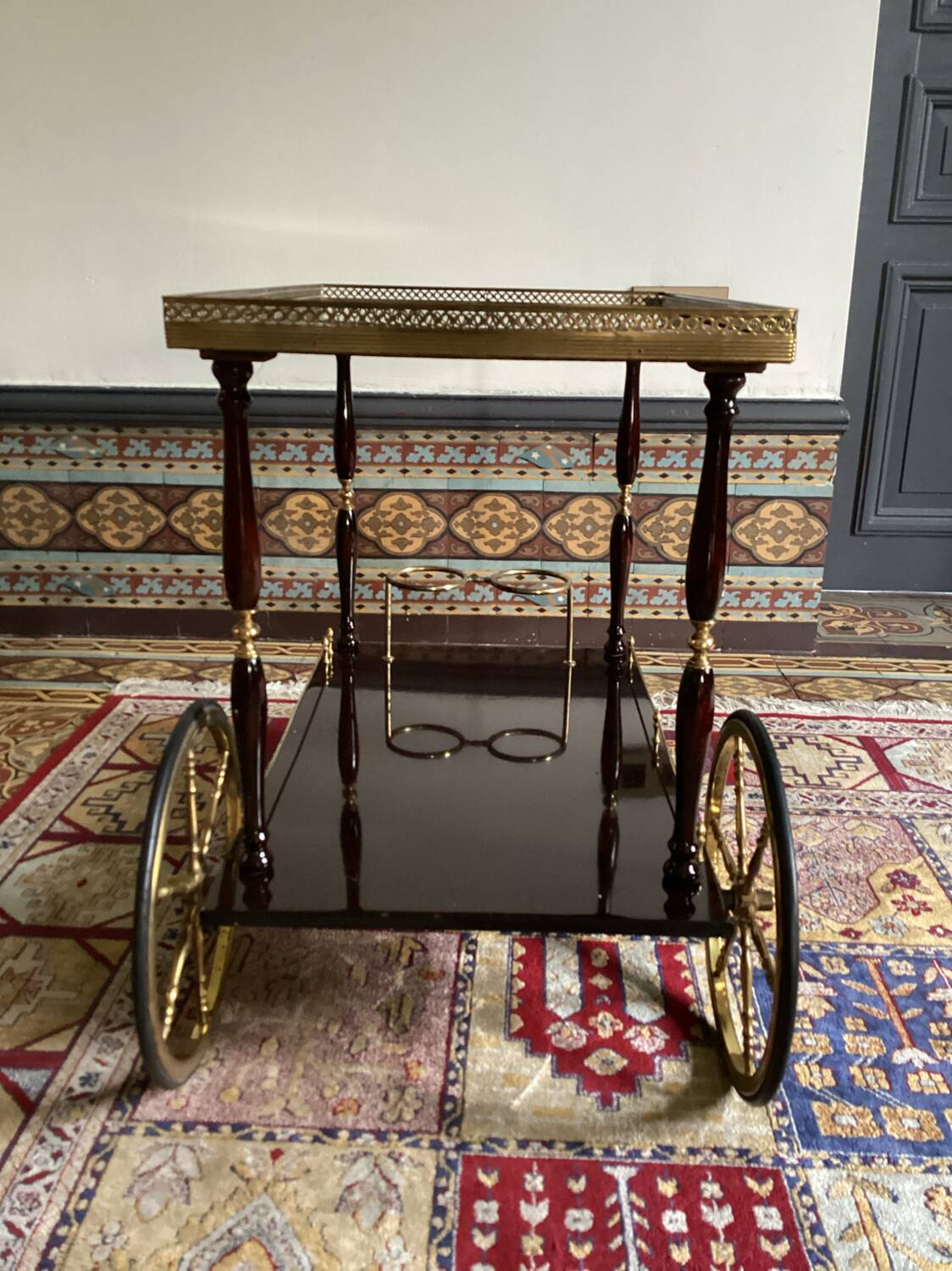 Vintage Fratelli Orsenigo rolling trolley