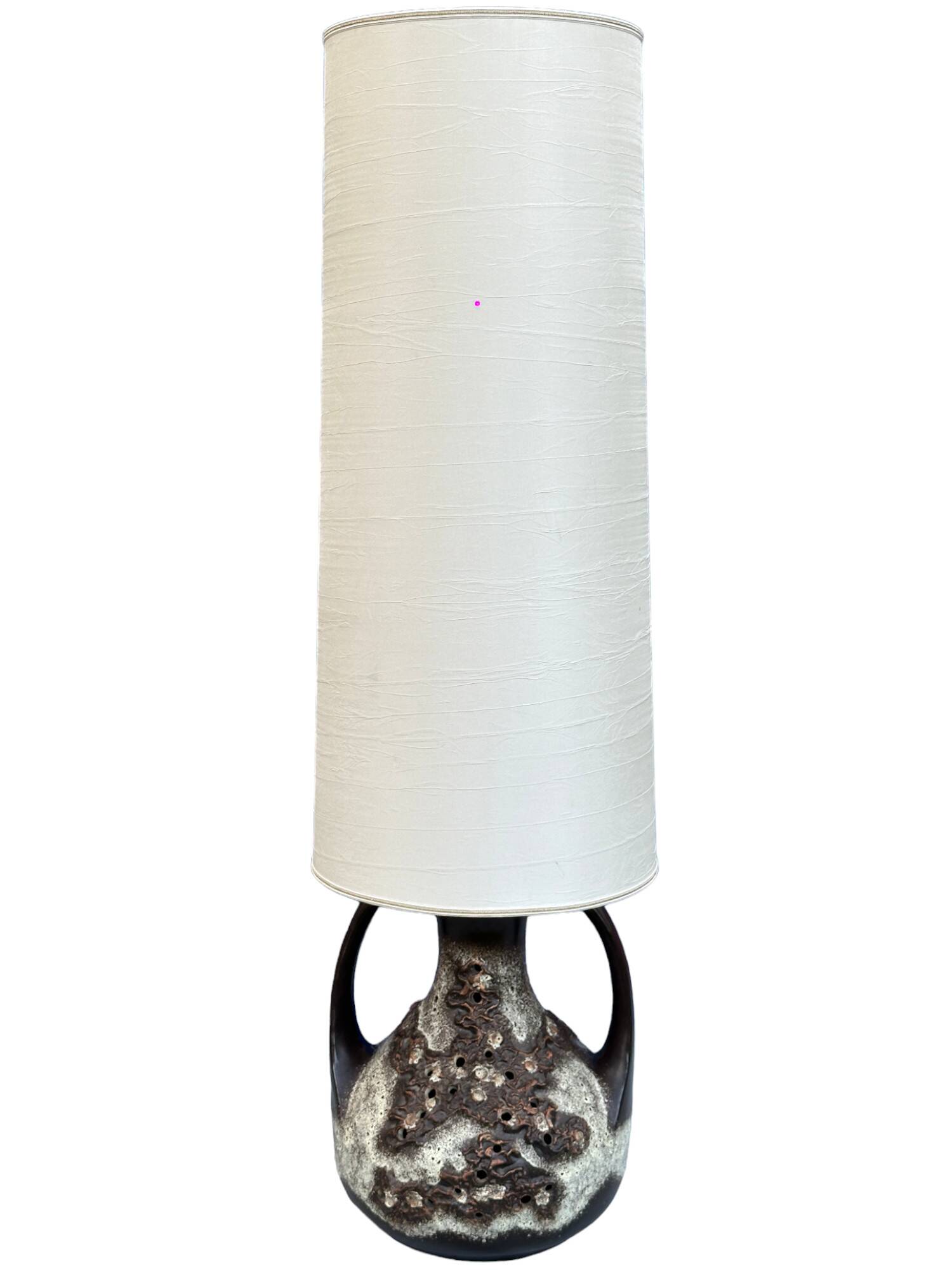 Large Brown Fat Lava Ceramic Floor Lamp by Richard Essig, 1960s, Germany