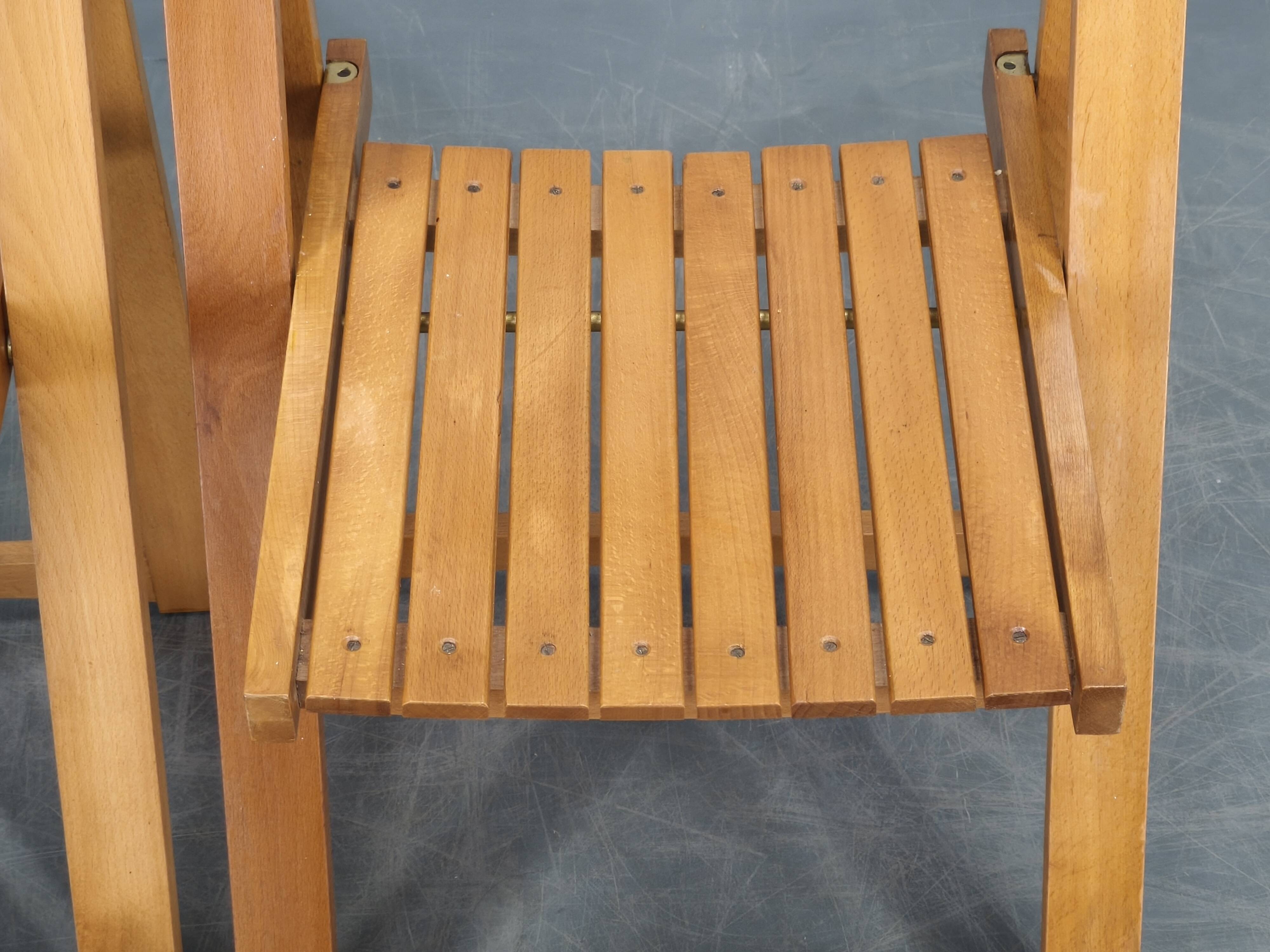 Set of 4 Trieste Folding Chairs by Aldo Jacober for Alberto Bazzani