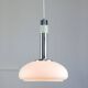 Lampe à Suspension Mid-Century en Chrome et Opaline, Danemark, 1960s