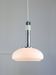 Lampe à Suspension Mid-Century en Chrome et Opaline, Danemark, 1960s