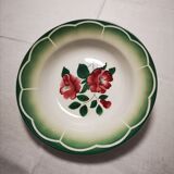 4 assiettes creuses Faïence Digoin Sarreguemines modèle "Mireille"