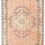 5x8 Salmon & Peach Geometric Persian Rug, 156x255Cm