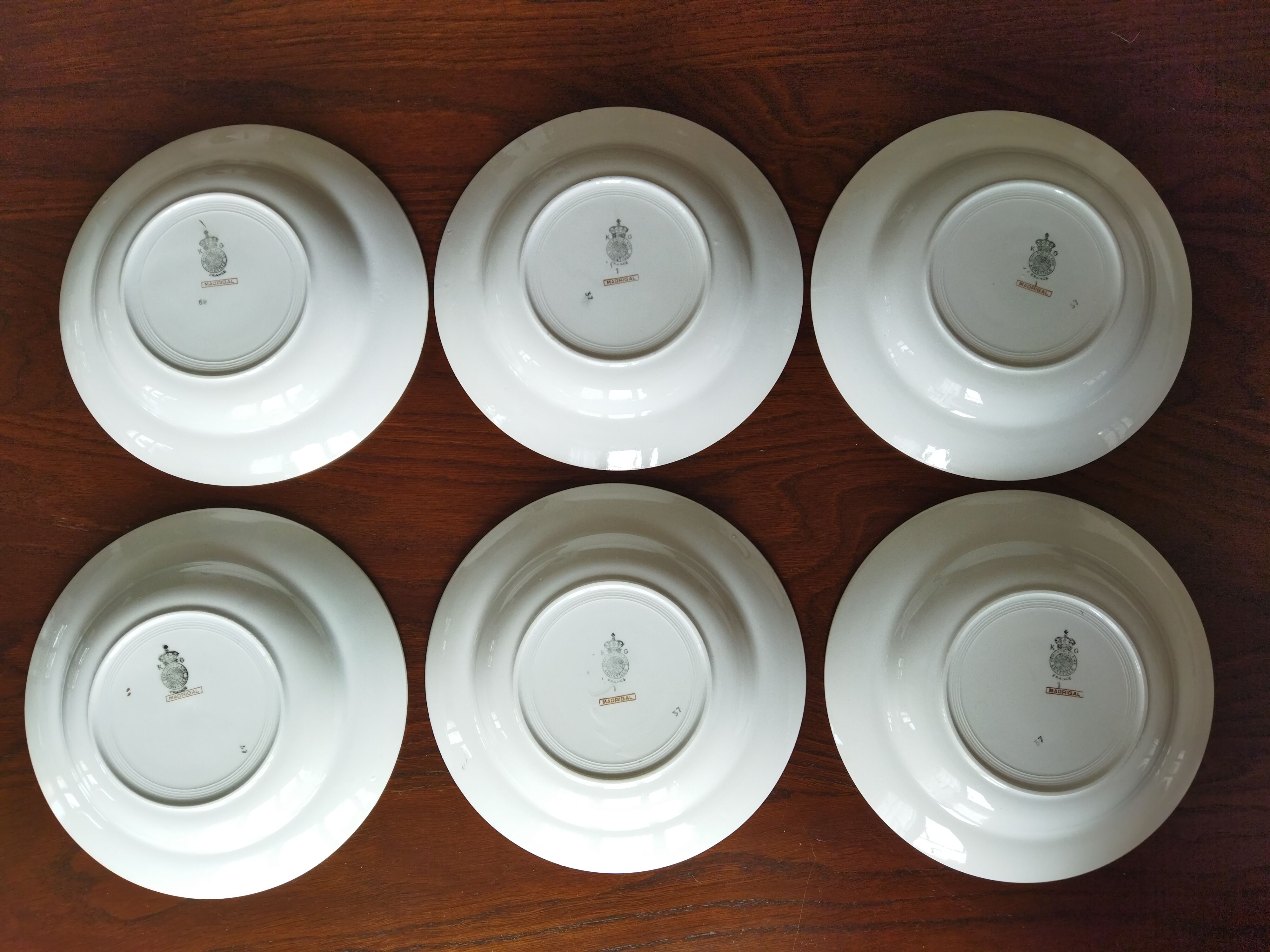 12 K&G Lunéville soup plates, Madrigal model