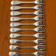 Christofle France, 12 dessert cake forks 1970/1980 in new condition.