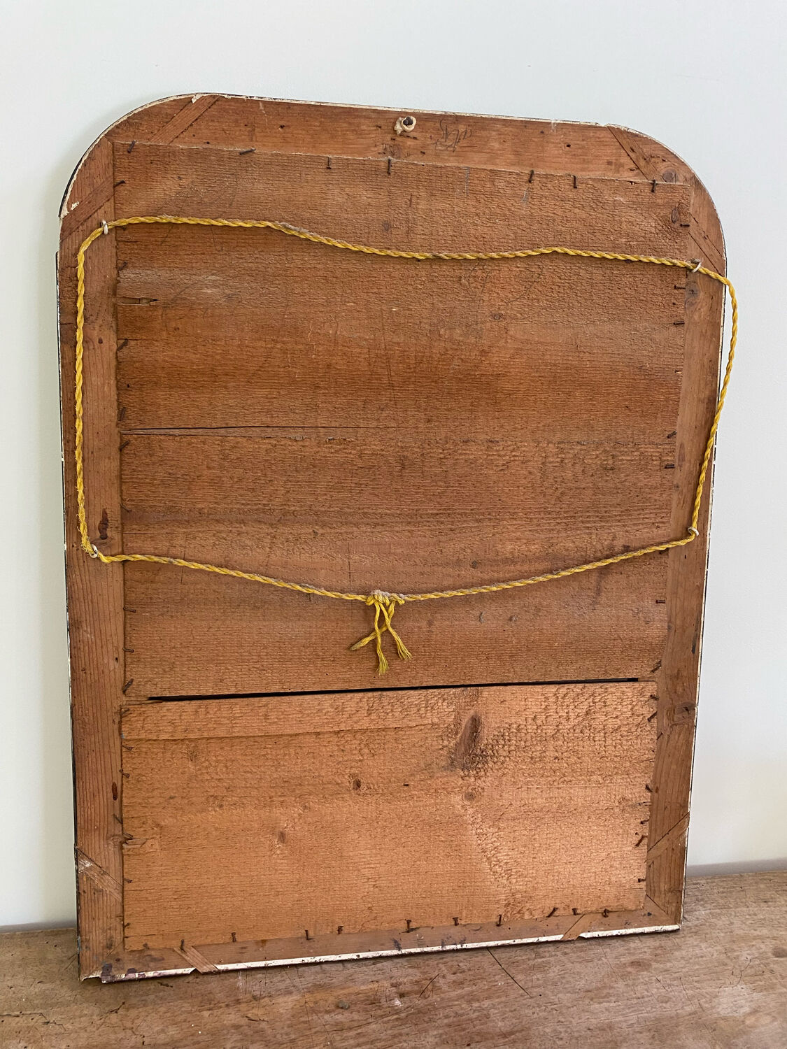 Louis philippe antique mirror with marbled plate