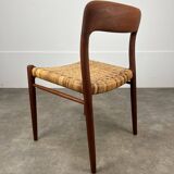 4 chairs 75 by Niels Otto Moller, Scandinavian design, teak