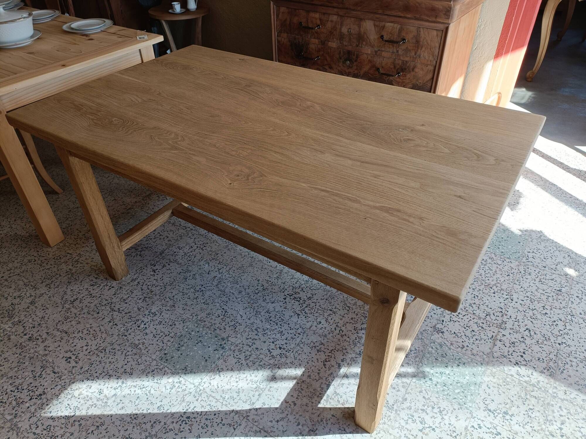 Renovated solid oak farmhouse table