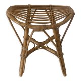 Tabouret rotin vintage