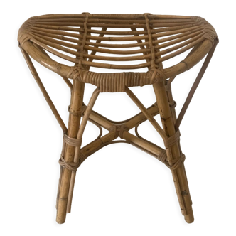 Vintage rattan stool