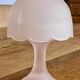 Pair of vintage Westmoreland high tealight candle holders in frosted pink satin