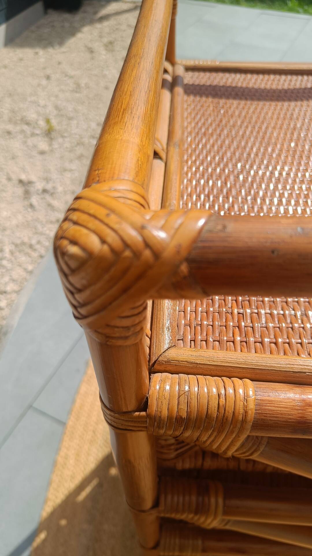 Chiffonnier commode en rotin