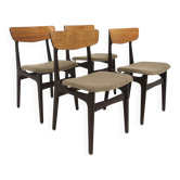 Set of 4 rosewood chairs, Schiønning & Elgaard, Denmark, 1960.