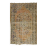 Turkish Anatolian Handmade Vintage Rug 278 cm x 182 cm