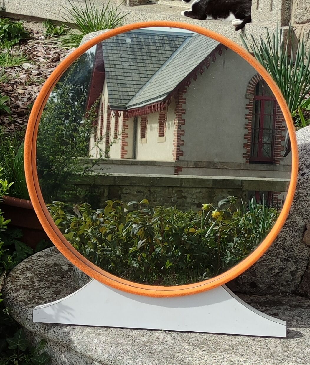 Miroir rond vintage années 1970