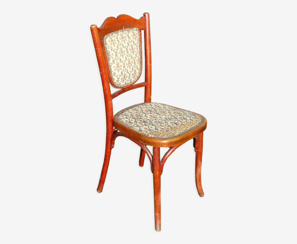 Chaise bistrot Fischel 1900 bois et tissu