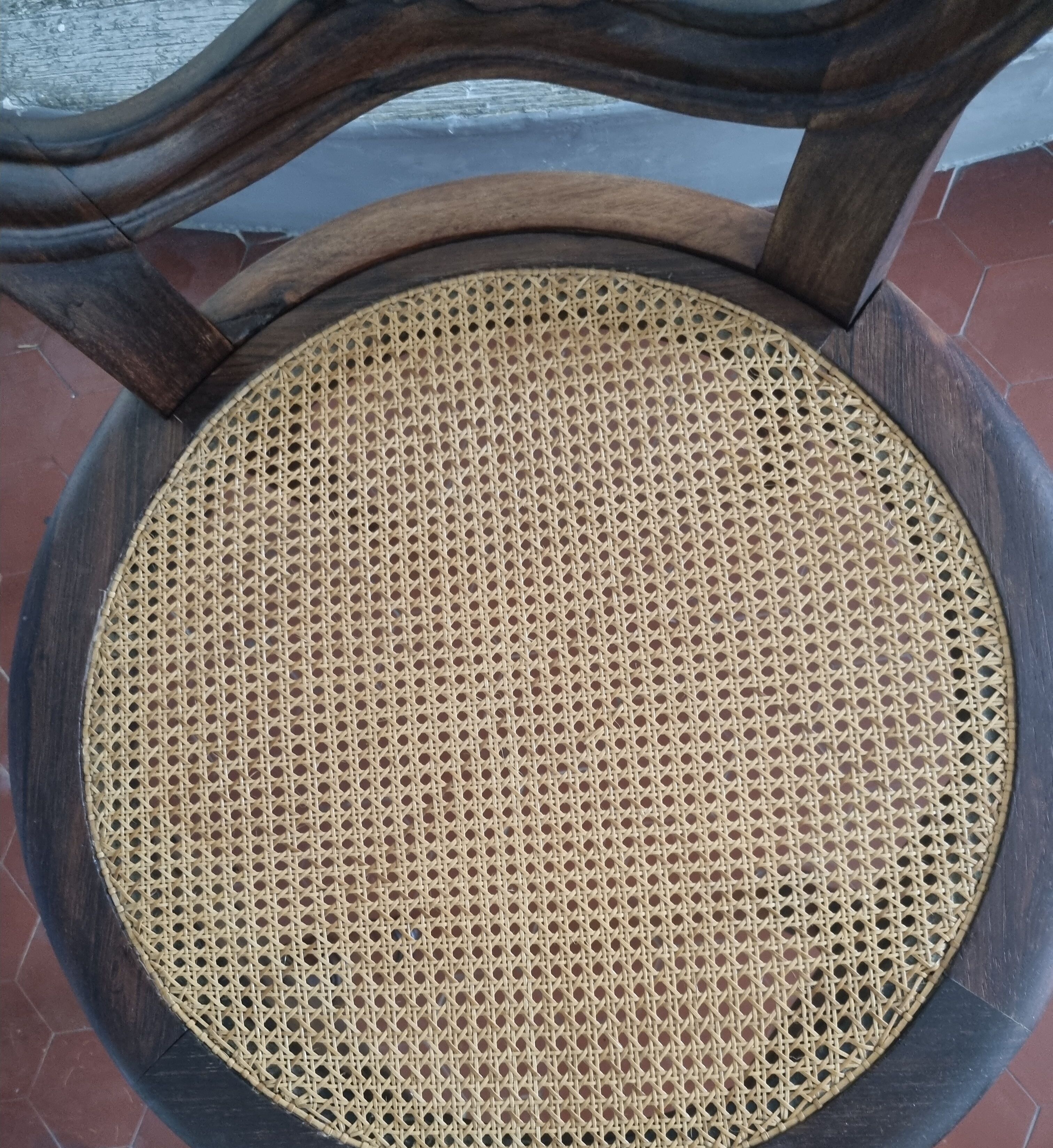 Louis Philippe office chair in canned walnut