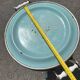 Antique bistro heating table "Le Coquet", enamelled tray, piece by piece.