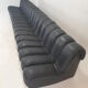 De Sede DS-600 "Non Stop" Snake Shaped Modular Sofa in Full Black Leather