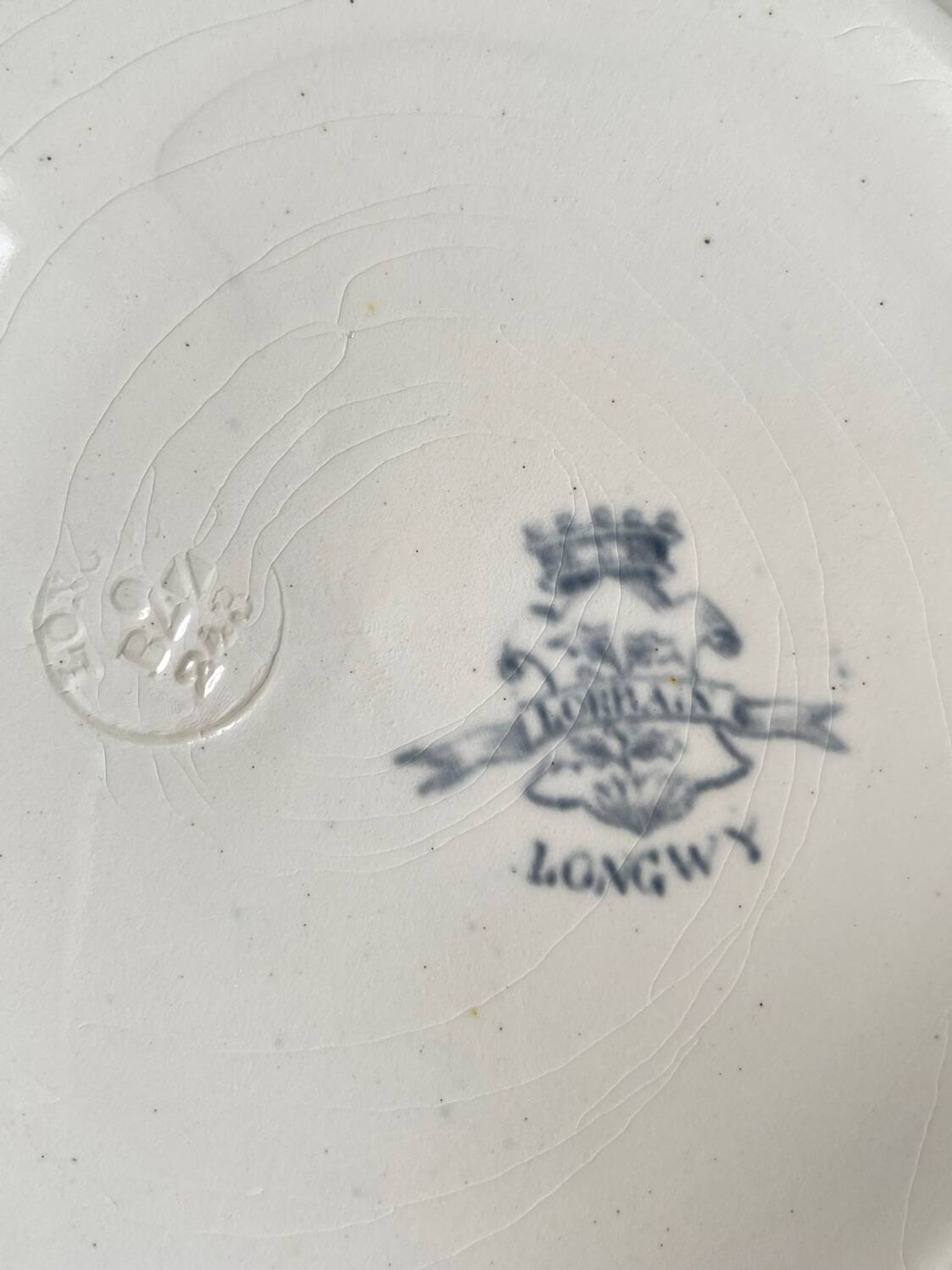 6 Flat Plates Terre de Fer Longwy Model Lorrain